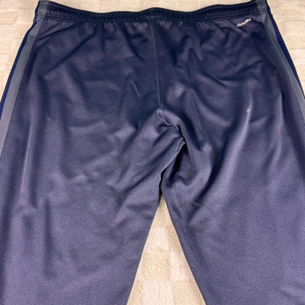 Adidas Mens Dark Gray‎ Track Pants Joggers Athletic Stripes Logo Size L